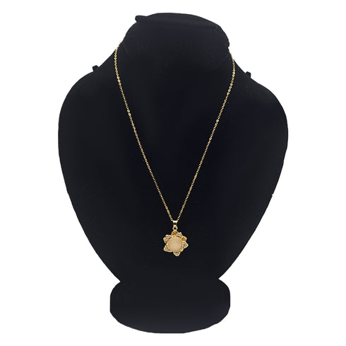 Artifical Gold Cultured Pearl Necklace - D52 - 3